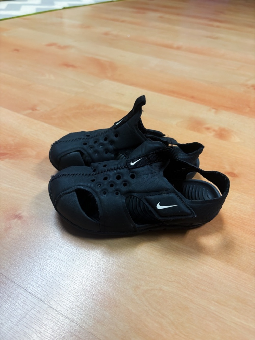Nike Black Sunray Protect Toddler Sandals Size 8 - Picture 5 of 9